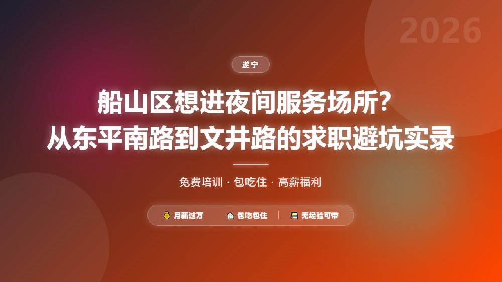 船山区想进夜间服务场所？从东平南路到文井路的求职避坑实录